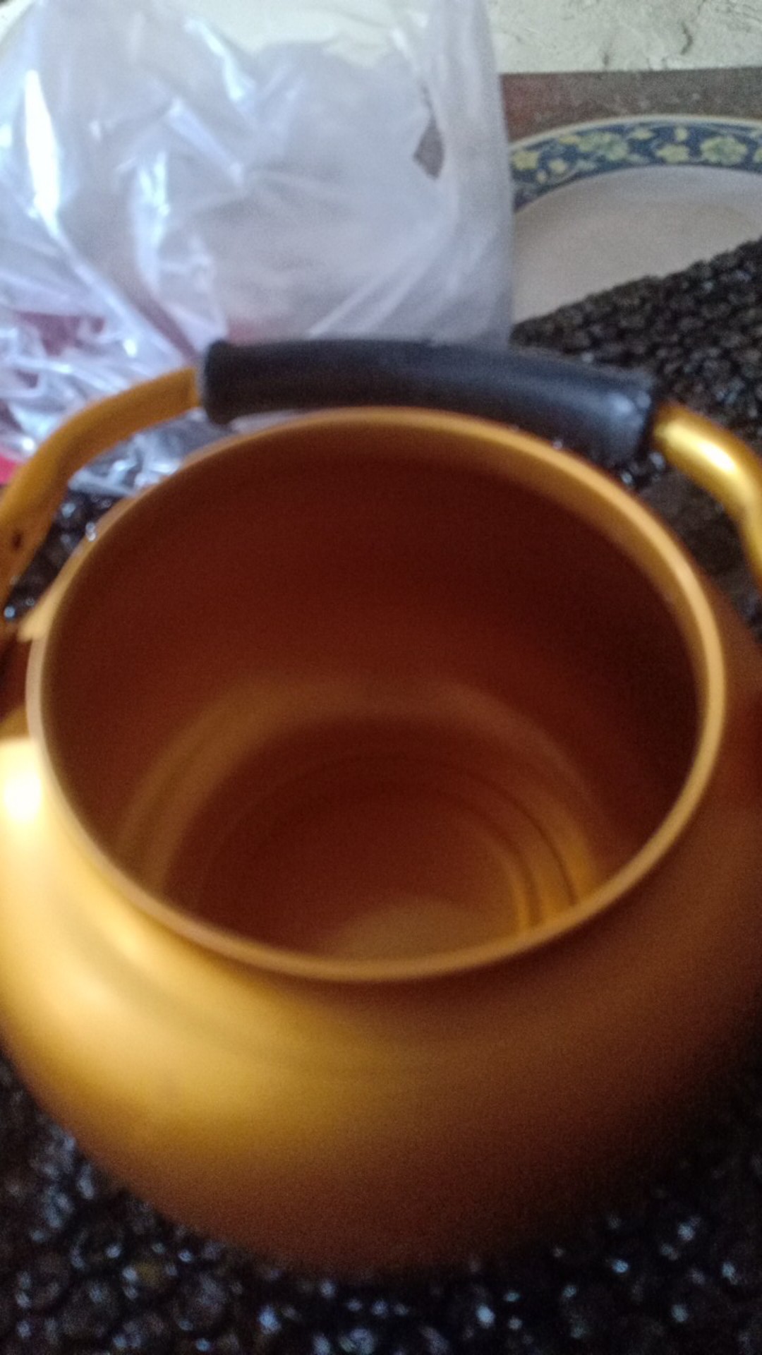 Teko Alumunium Emas 1.5l Teko Kuning Alumunium Teko Arab Dubai