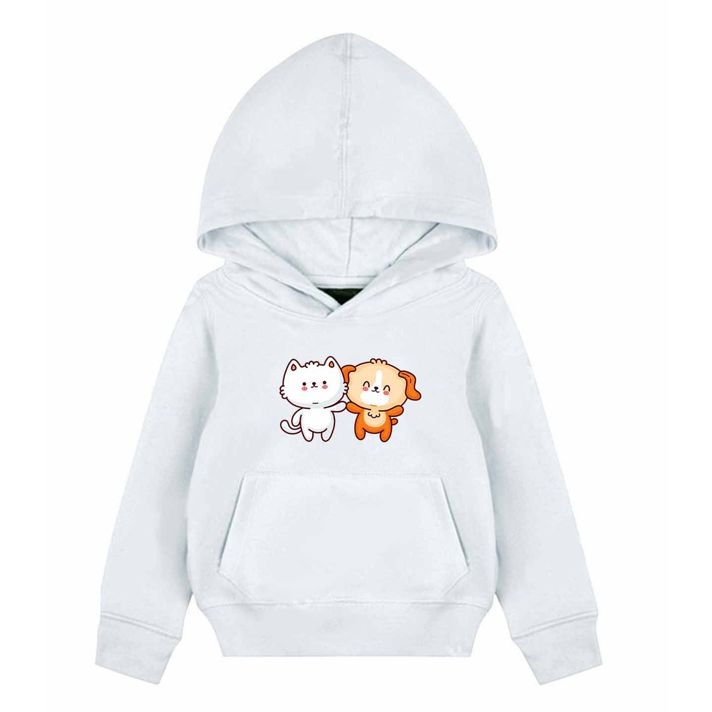 Hoodie Anak Neko to inu Sweater Pakaian Fleece M - XL