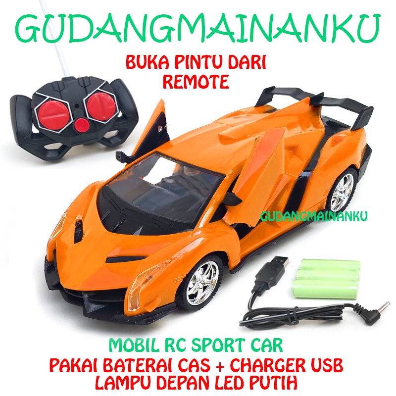 Mobil Remot RC Remote Control Buka Pintu + Lampu Depan LED