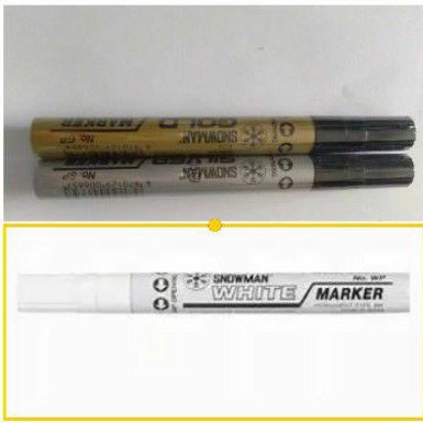 

SNOWMAN PAINT MARKER GOLD, WHITE AND SILVER spidol