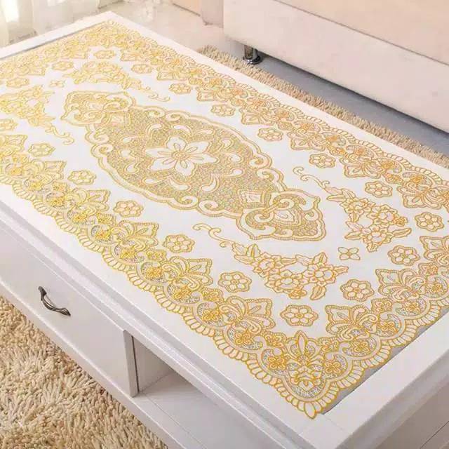 Taplak Meja Tamu Plastik - Modern Mewah Cantik MOTIF RANDOM