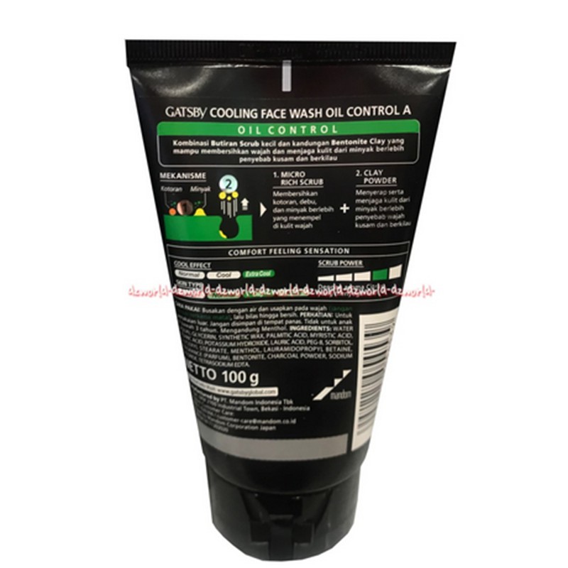 Gatsby Oil Control Clay Lemon 100gr Powder Cooling Face Wash Sabun Muka Pria Cowok Gatsbi