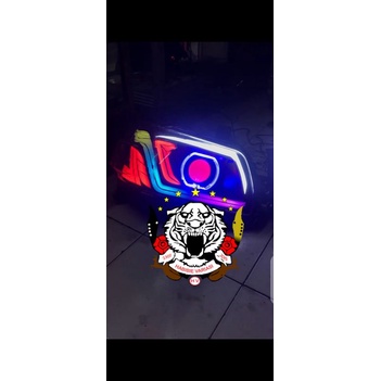 Lampu Custom Grandmax Projector Proji Ring Led Alis Rgb.Headlamp Grandmax.Lampu Depan Grandmax Proje