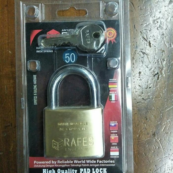 Gembok RAFES 50mm solid brass