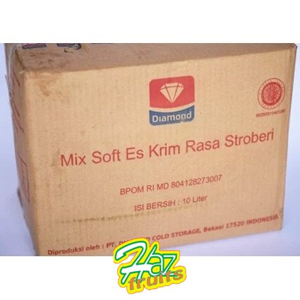 

Diamond Strawberry Soft Milk Ice Mix - 10 Liter