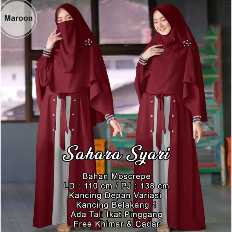Set khimar dan jilbab cadar syari tercantik