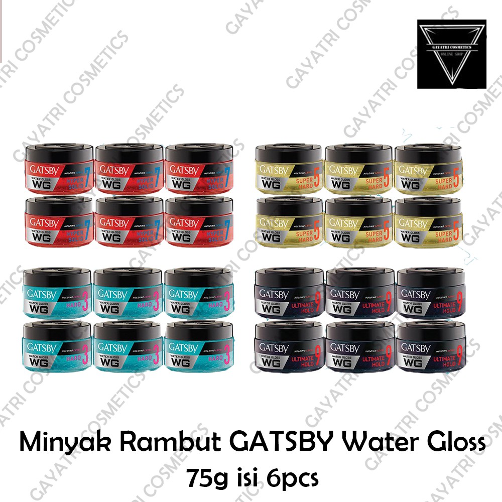 Minyak Rambut GATSBY Water Gloss 75g isi 6pcs