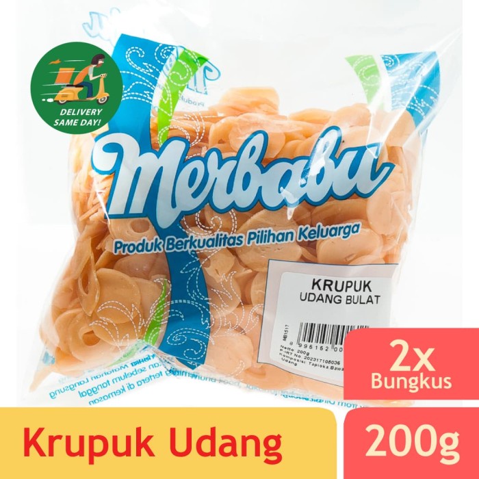 

MURAH Merbabu Krupuk Udang Bulat 200g x 2Pcs (Bisa Same Day Delivery)