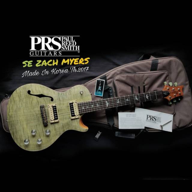 Jual Guitar Gitar PRS SE Custom 24 in Trampas Green 2017 - PRS SE Zach Myers Semi Hollow