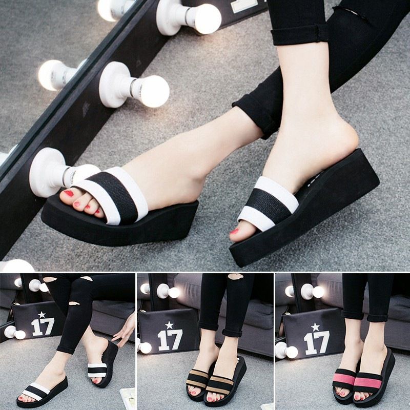 SANDAL SPON WEDGES SElOP WANITA