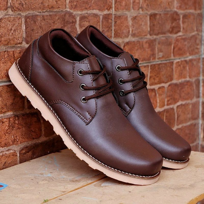 ABRHM X COLE Sepatu Kasual Pria Sepatu Pria Casual Sepatu Casual Cowok/Cowo Kulit PU Sepatu Kerja Kantor Semi Formal Anti Slip Kuliah Kondangan Gaya keren Kekinian Murah Terlaris