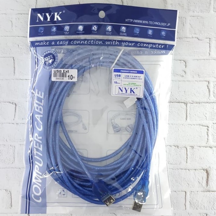 NYK Kabel Sambungan USB 10m male to female Extention Cable 10 meter