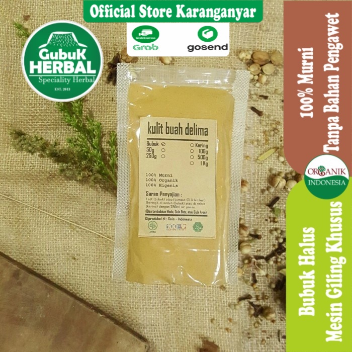 

BUBUK KULIT BUAH DELIMA 100 gr - Punica Granatum - HALUS - ASLI - TANPA CAMPURAN