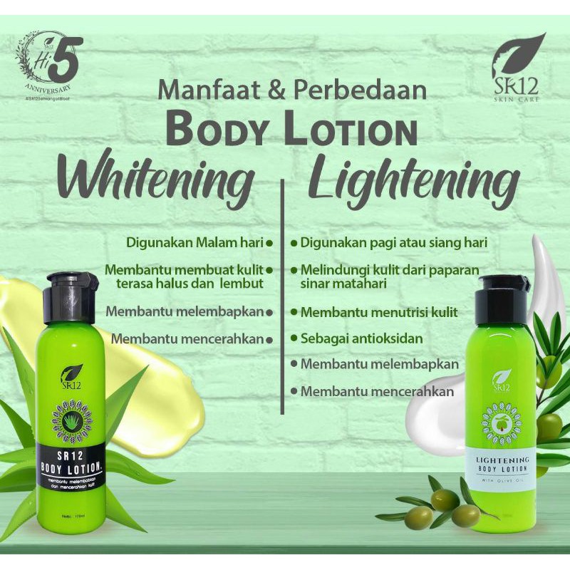 LOTION PEMUTIH BADAN BPOM TERLARIS / SR12 WHITENING BODY LOTION / LOTION PENCERAH AMAN &amp; ALAMI