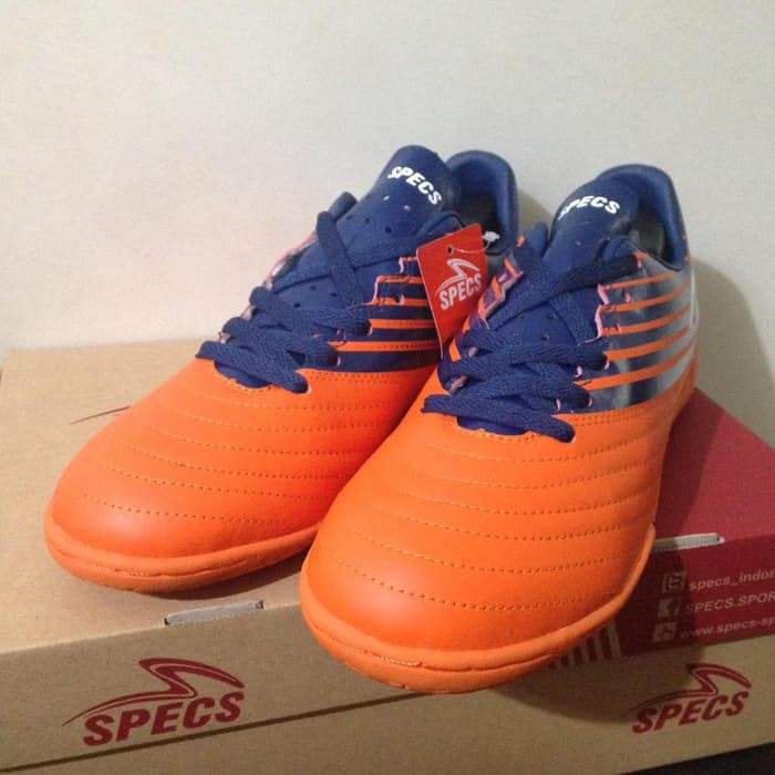 Sepatu Futsal Specs Barricada Genoa 19 IN Orange Galaxy Blue Original