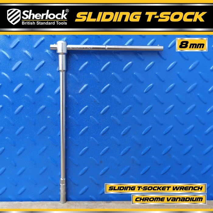 Kunci T - Type Socket 8 mm Sherlock Kunci Sok/Sock T (Gagang Slide/Geser)