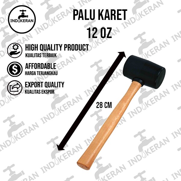 INDOKERAN - Palu Karet - 12 Oz - High Quality