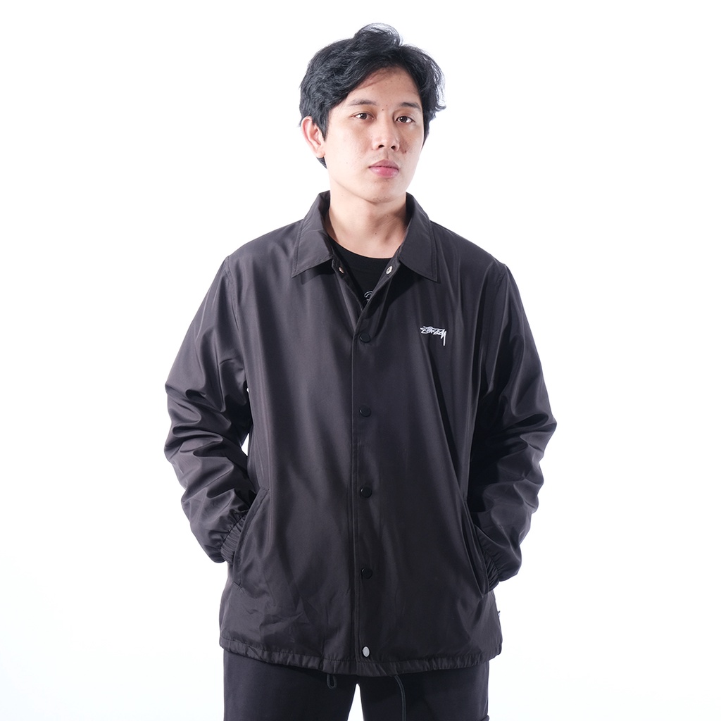 Stussy Cruize Coach Jacket Black (White Logo)