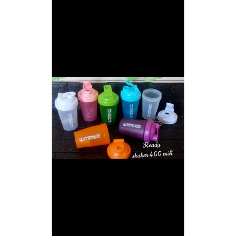 Shaker ( 1 kg muat 8 ) botol shaker herbalife 400 ml-botol herbalife- shaker neon herbalife