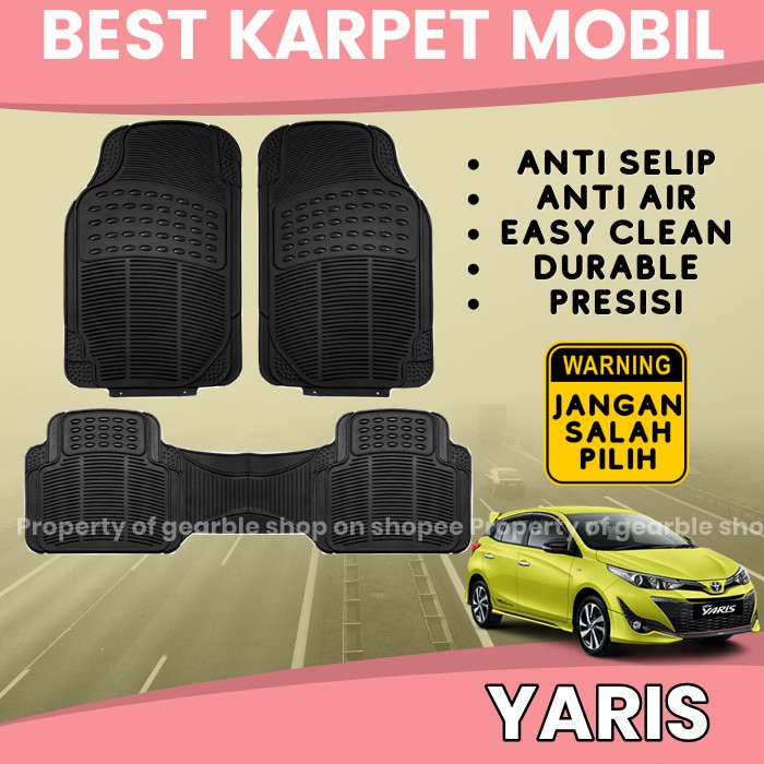 KARPET MOBIL YARIS ALAS LANTAI MOBIL YARIS KARPET YARIS KARPET DASAR MOBIL UNIVERSAL ANTI AIR