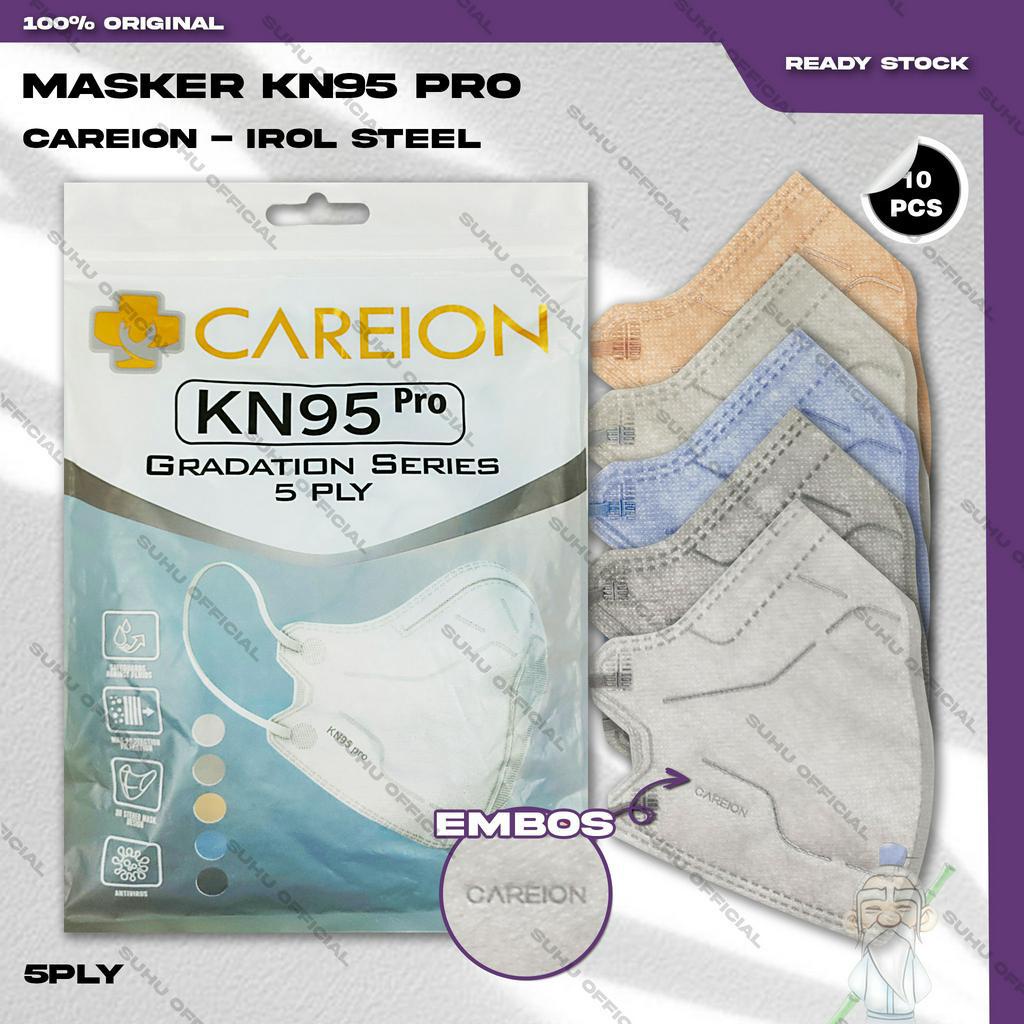 ❤️ SUHU ❤️ Masker KN95 PRO CAREION 5Ply Isi 10Pcs Warna Gradation  Mix Ironsteel Soft Hybrid Surgical Mask KN 95 5 Ply Kemenkes
