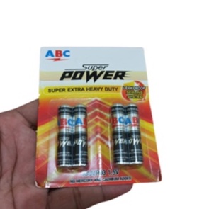 Baterai ABC Super Power AAA 1.5 V ISI 4