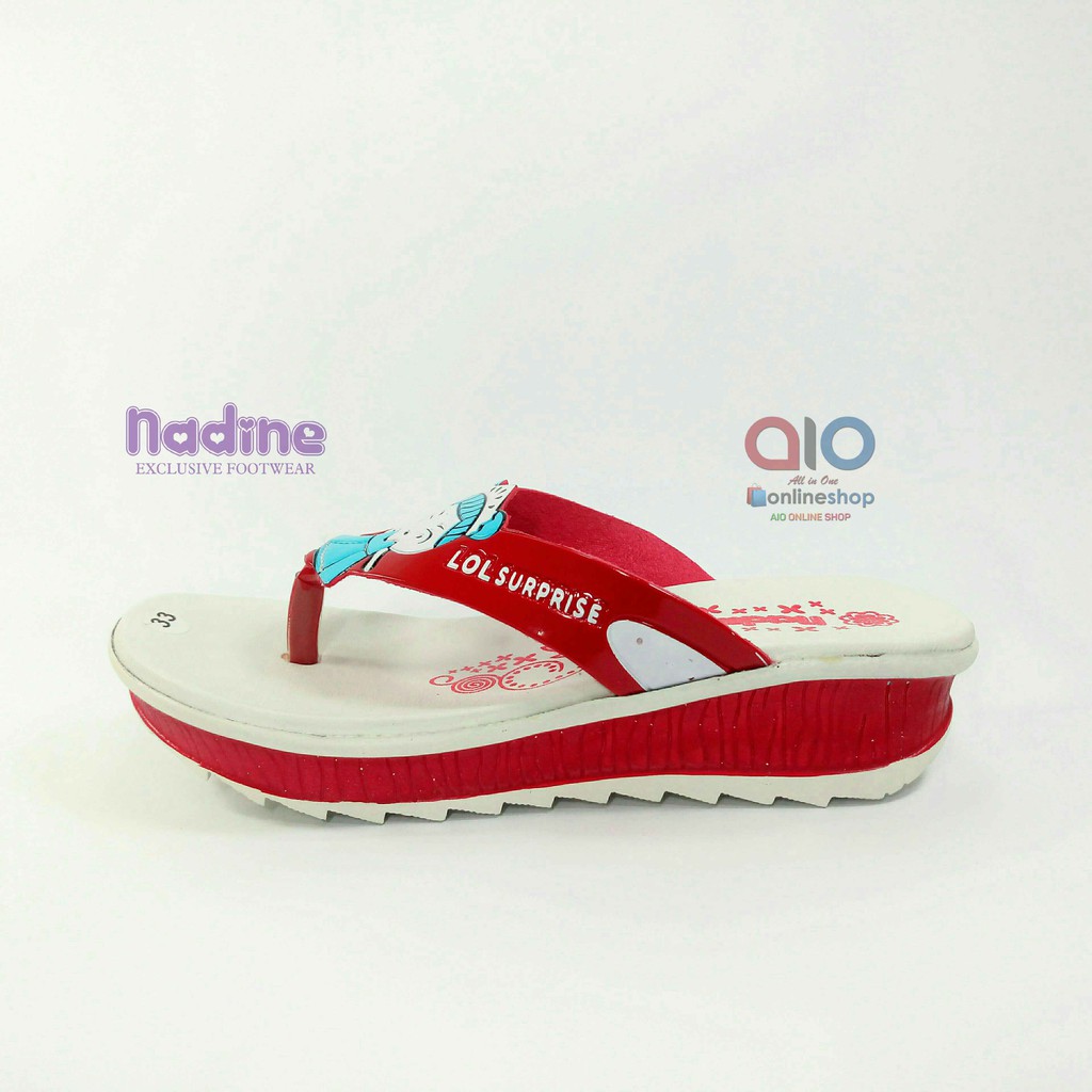 Nadine Sandal Jepit Anak Wedges 31 - 35 LOL Hak 3 Cm Perempuan Casual Fashion N03