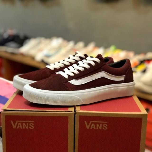 vans old skool merah maroon