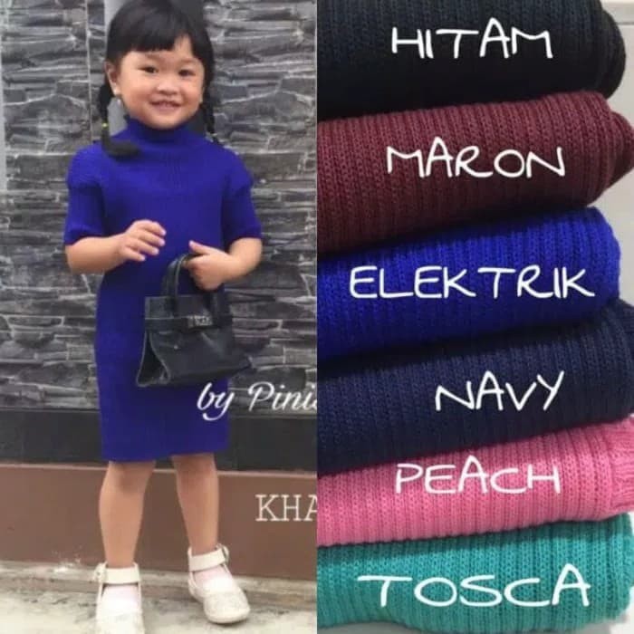 Zahrastore Dress Rajut Anak Perempuan Kalila Dress atau MEDINA dress