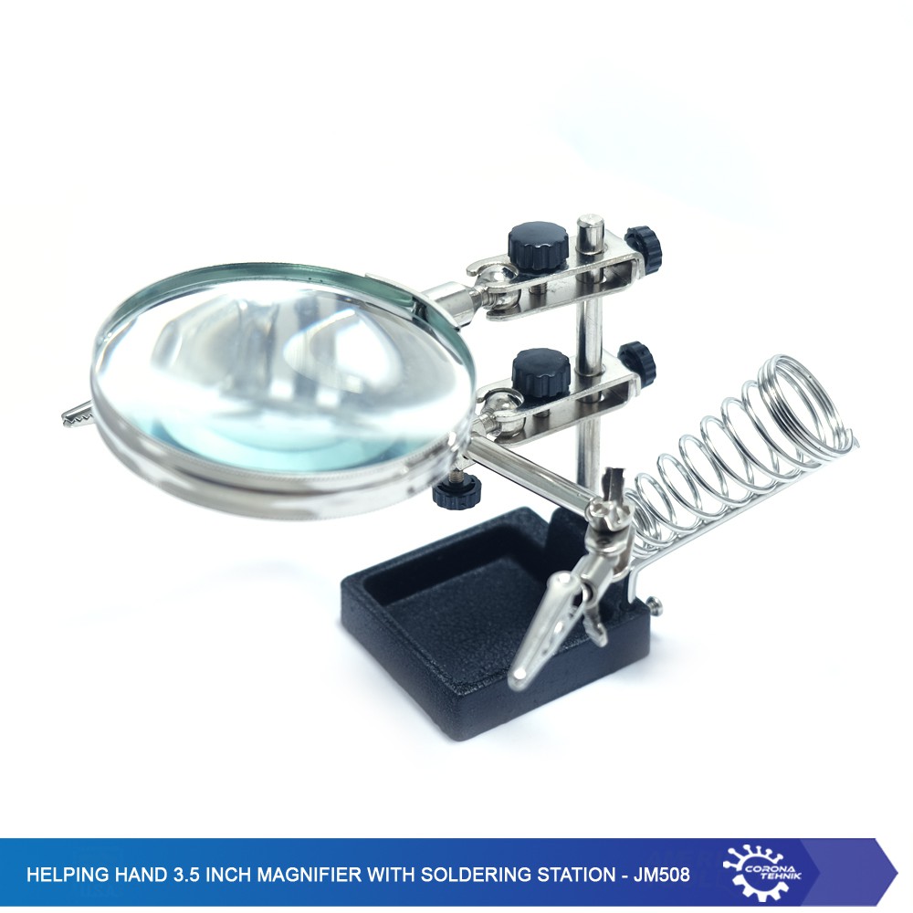 Helping Hand 3.5-Inch Magnifier with Soldering Station - JM508