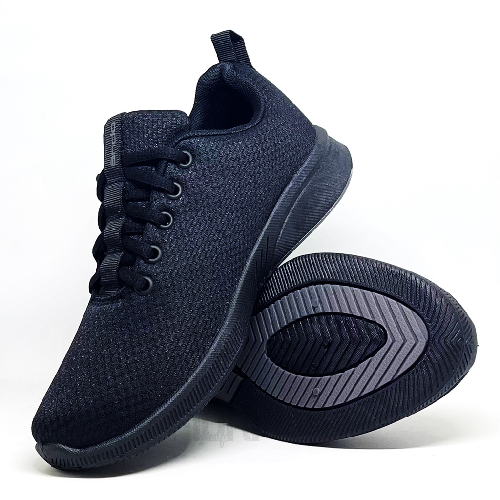 FIURI - ANDO ORIGINAL - BSC ASHER PINO FULL HITAM 29-43 - SEPATU SNEAKERS SPORT KANVAS SOL KARET WANITA PRIA - SEPATU KETS TRENDY ANAK PEREMPUAN LAKI-LAKI - SEPATU OLAHRAGA LARI FITNES KERJA KULIAH SEKOLAH SD SMP SMA BERTALI CEWEK COWOK MURAH PROMO DISKON