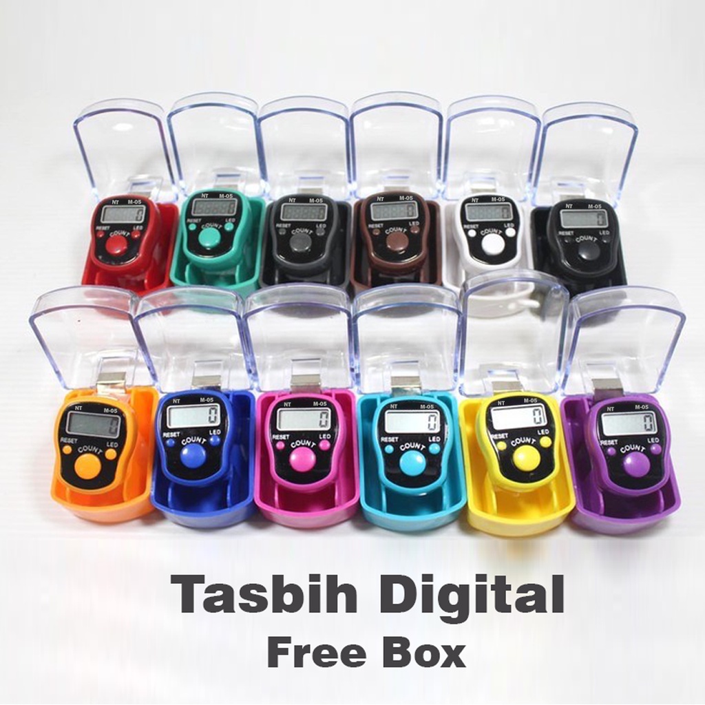 BRGUNIK Tasbih Digital Mini Free Box Alat Hitung Elektronik Jari Tally Finger Tasbeh Counter NT M-05 Murah LED R487