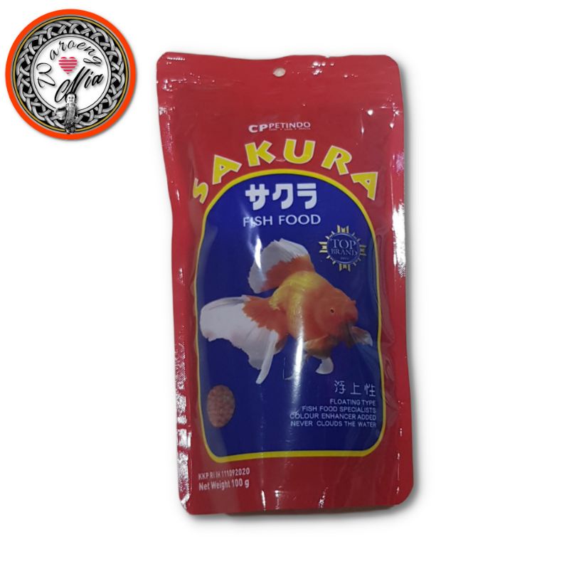 Pelet Sakura Pakan Ikan Hias Mas Koki Murah Protein Tinggi 100gr