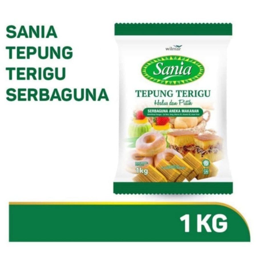 Tepung Terigu Sania 1kg X 4 - Sembako
