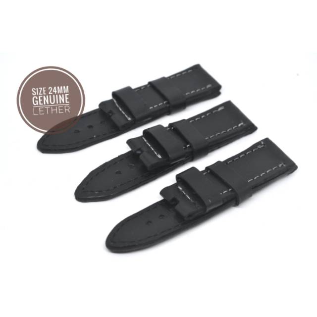 STRAP TALI JAM TANGAN KULIT SAPI ASLI SIZE 24MM