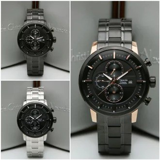 JAM TANGAN PRIA ALEXANDRE CHRISTIE AC 6323 AC6323 BLACK ROSEGOLD ORIGINAL