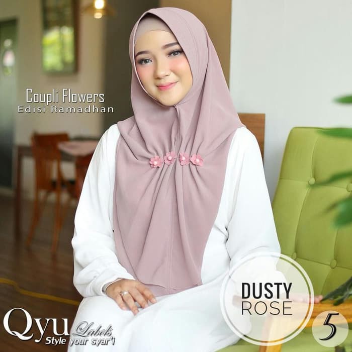 Produk terbaru dan terlaris saat ini FASHION MUSLIMAH HIJAB COUPLI FLOWER ORI SAYRA FASHION