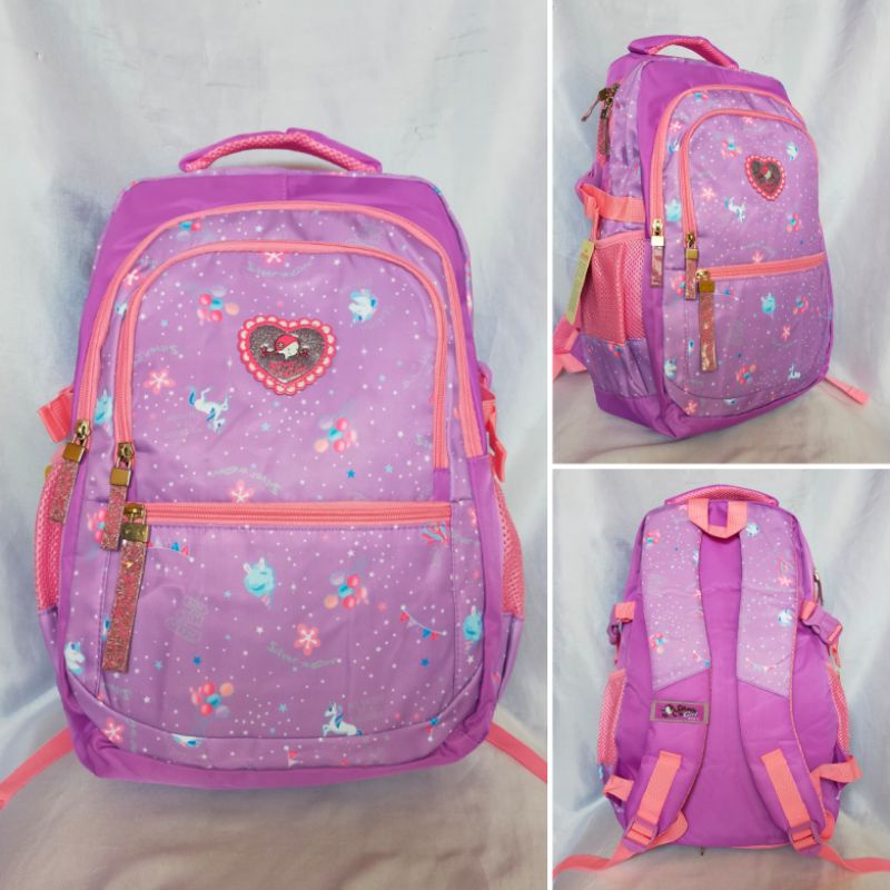 Tas ransel backpack anak perempuan alto silver girl free rain cover