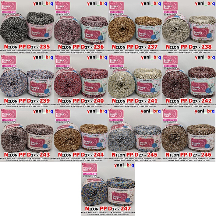 BENANG NILON PP D27 ABSTRACT SPESIAL KATALOG BENANG RAJUT Q