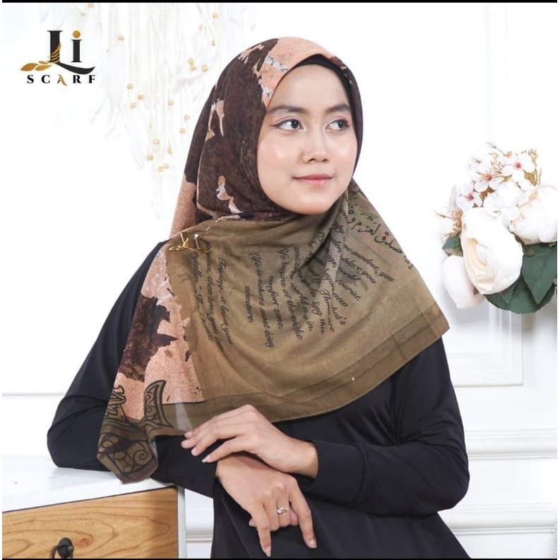 jilbab koran Li Scarf world map scarf