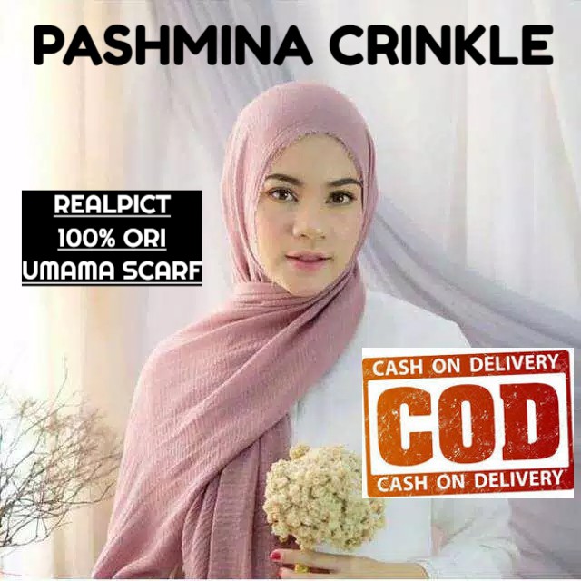  Pilih WARNA Pashmina Crinkle  Kusut Premium NEGRO SHAWL  