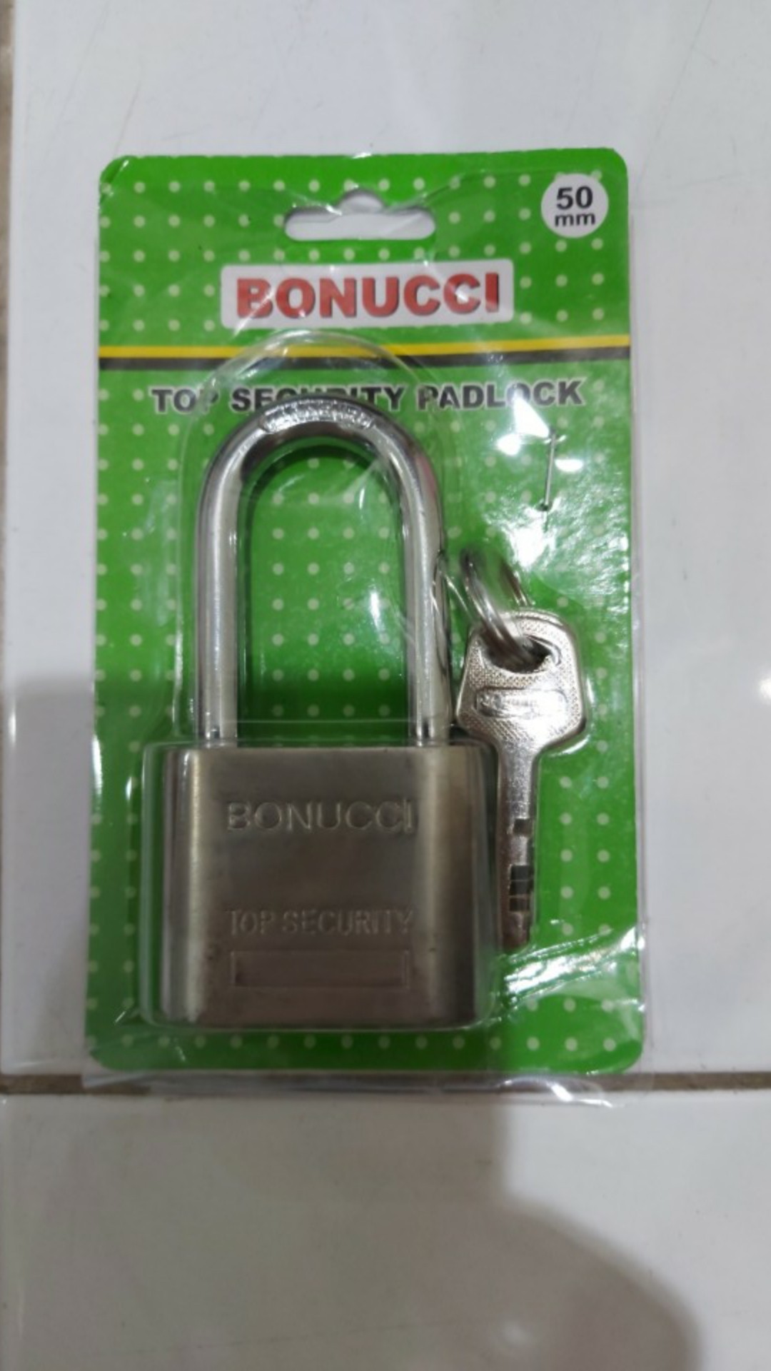 Gembok Putih Panjang 50mm 3 Key