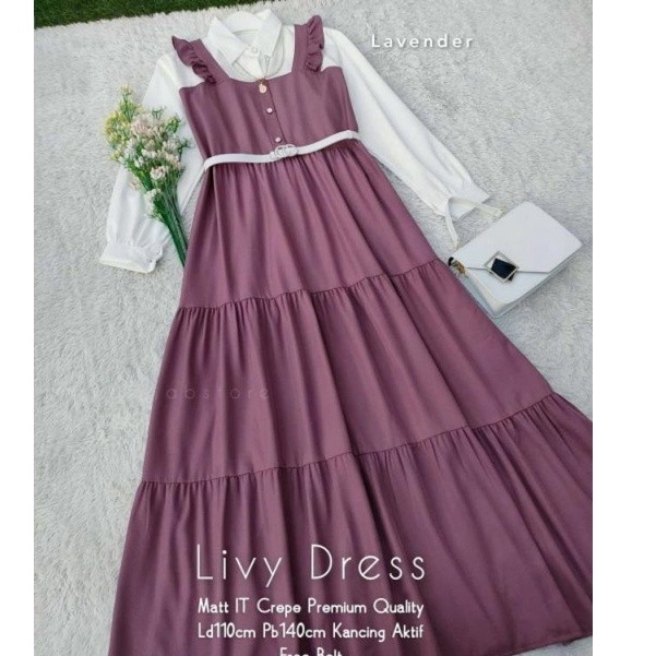 LIVY DRESS / Gamis remaja dewasa kekinian korean style / BUSUI FRIENDL