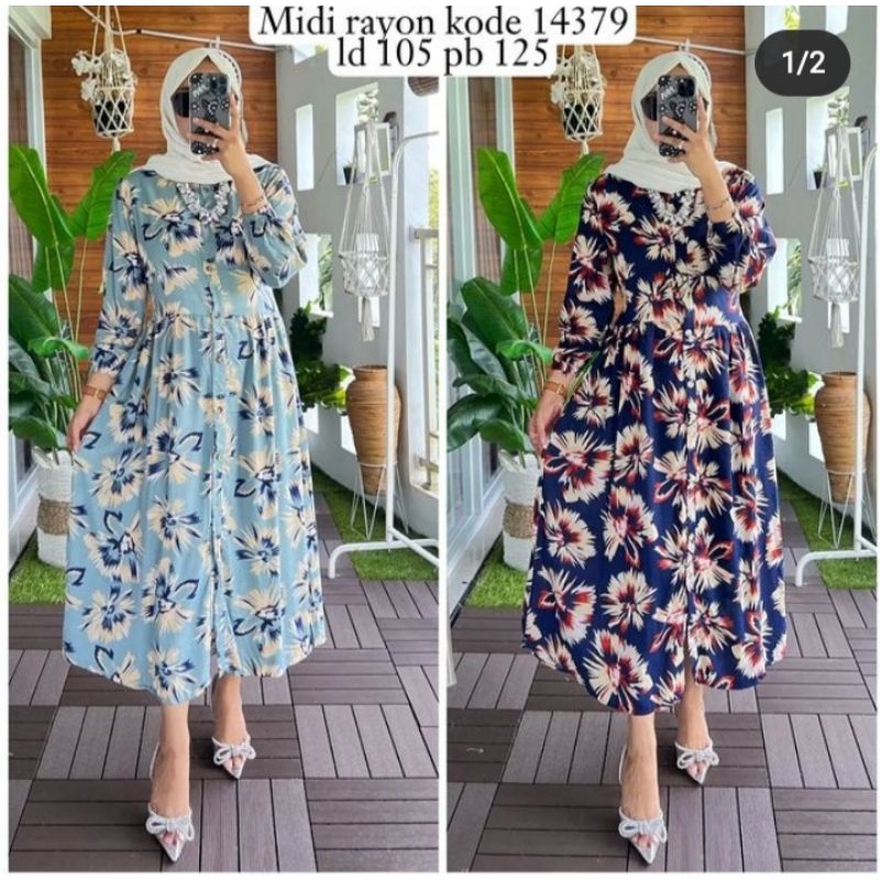 Midi Rayon Bunga Model Lesti By Posh Girl