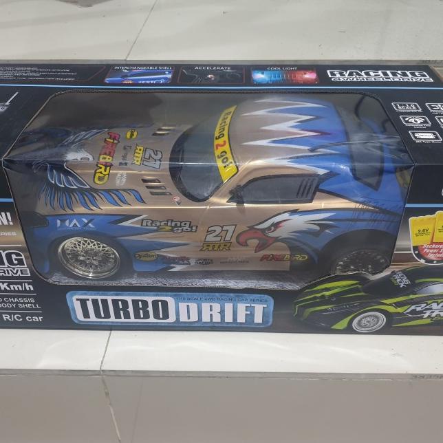 RC DRIFT SKALA 1:10 4WD MOBIL REMOTE TURBO DRIFT DOUBLE BATERAI