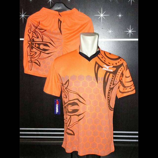 Jersey Volly Mizuno Tatto Orange/ Baju Voli / Kostim Tim /  Kaos Setelan Olahraga Volley Ball