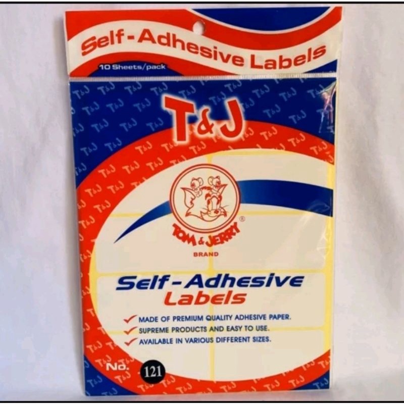 

T&J Tom and Jerry Label Paper Sticker stiker label small pack no 121 38 x 75 mm