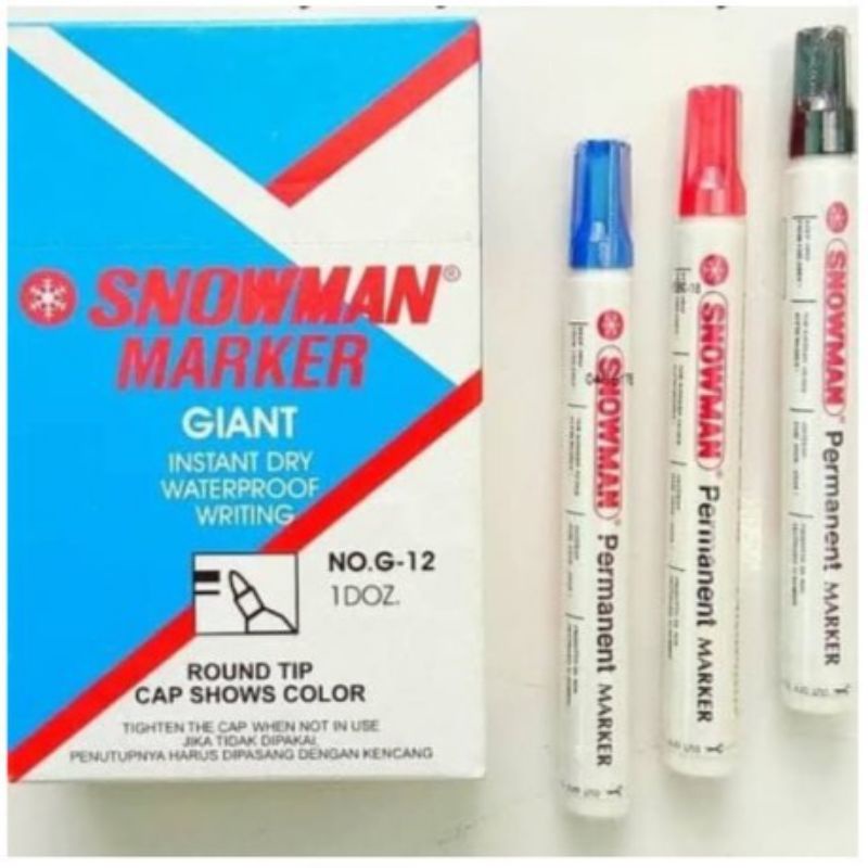 

spidol permanent spidol snowman marker giant G-12