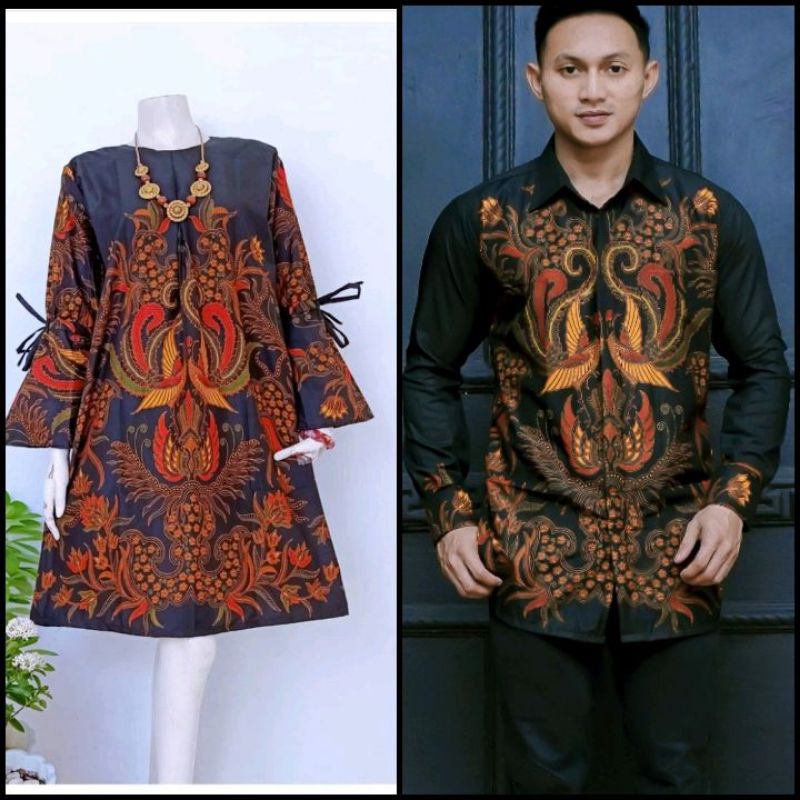 couple batik modern-tunik batik modern-kemeja batik modern