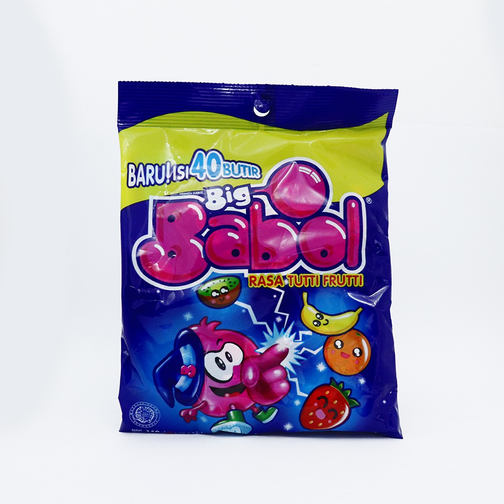 

Big Babol Tutti Frutti Permen Karet Rasa Tutti Frutti isi 40 butir-140 gr